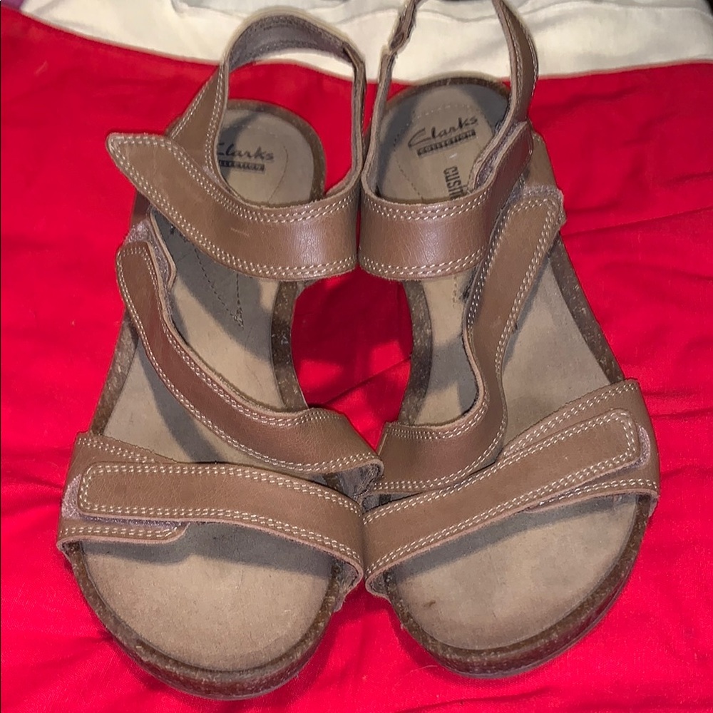 Clarks Brown Comfort Sandals with Slingback Design Size 8.5m